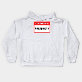 Gender Treachery Name Tag Kids Hoodie